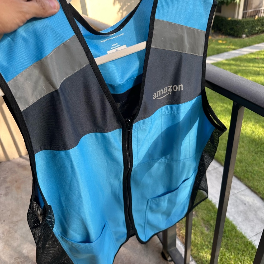 Amazon Reflective Blue and Black Safety Vest